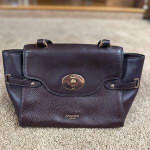 Coach Purse - Leather, Burgundy